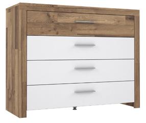 Komoda Forte Ricciano RCQK213-C811, ąžuolo/balta, 42 cm x 111 cm x 88 cm