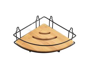 Vonios kambario lentyna Bathlab Carl Bamboo, 19 cm x 6.5 cm x 20 cm, ruda/juoda