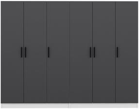 Prieškambario spinta Kalune Design Noah 8214, antracito, 35 cm x 270 cm x 210 cm