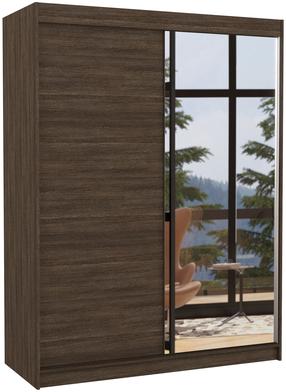 Spinta ADRK Jordi, šokolado, 150 cm x 58 cm x 200 cm, su veidrodžiu