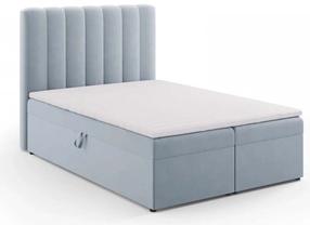 Lova pusantros vietos continental Micadoni Home Kelp, 140 x 200 cm, žydra, su čiužiniu