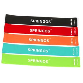 Pasipriešinimo gumų rinkinys Springos Power Band, 60 cm x 5 cm, įvairių spalvų