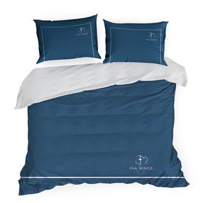 Patalynės užvalkalų komplektas Eva Minge, tamsiai mėlyna, 200 x 220 cm