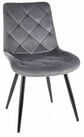 Valgomojo kėdė Ralph Velvet, matinė, pilka, 63 cm x 51 cm x 88 cm