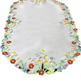 Stalo takelis ovalas OH-209-A, balta/įvairių spalvų, 60 x 120 cm