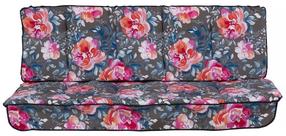 Lauko baldų pagalvė Patio Latina A091-23IB, mėlyna/pilka/raudona, 150 x 92 cm