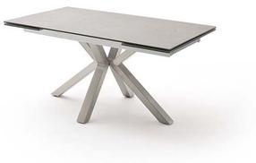 Valgomojo stalas išskleidžiamas MC Akcent Nagano, nerūdijančiojo plieno/šviesiai pilka, 160 - 240 cm x 90 cm x 76 cm