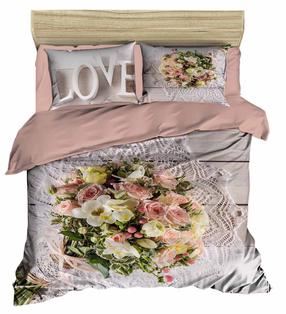 Patalynės užvalkalų komplektas Mijolnir 178PRL1148, geltonas/rožinis/pilkas, 160 x 220 cm