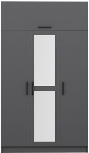 Spinta Kalune Design Minar 3 235, antracito, 52 cm x 135 cm x 235 cm, su veidrodžiu