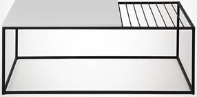 Kavos staliukas Kalune Design Zinus, baltas, 95 cm x 55 cm x 43 cm