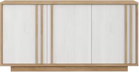 Komoda Forte SNOK231-M691, ruda/balta, 42 cm x 169.2 cm x 87 cm