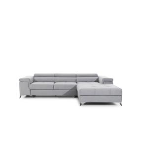 Kampinė sofa Ricardo Monolith 84, pilka, dešininė, 205 x 280 cm x 90 cm