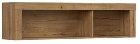 Sieninė lentyna Holten S493-SFW/156-DWF, ąžuolo, 156 cm x 32.5 cm x 40 cm