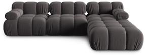 Modulinė sofa Micadoni Home Bellis, tamsiai pilka, 282 x 188 cm x 63 cm