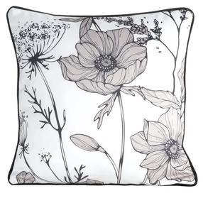 Dekoratyvinės pagalvėlės užvalkalas Agnes, balta/juoda/smėlio, 45 cm x 45 cm