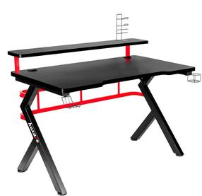 Žaidimų stalas Huzaro Hero 5.0, juoda/raudona