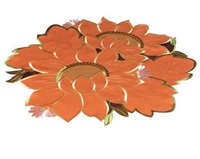 Stalo takelis apvali OH-192-I, oranžinė, 60 x 60 cm