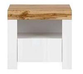 Naktinis staliukas Holten S440-KOM1S/A-BI/DWO/BIP, ąžuolo/balta, 54.5 cm x 42 cm x 50.5 cm