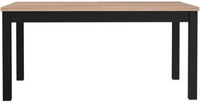 Valgomojo stalas išskleidžiamas Forte, juoda/šviesiai ruda, 160.4 - 200.4 cm x 90.2 cm x 76.6 cm