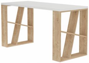 Rašomasis stalas Kalune Design Honey 855DTE3813, ąžuolo/balta