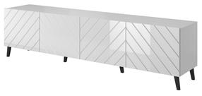 TV staliukas Cama Meble Abeto, baltas, 42 cm x 200 cm x 52 cm