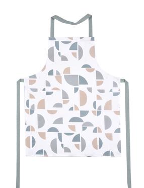 Prijuostė Domoletti PMM/A14086C, 64 cm x 80 cm, balta/pilka