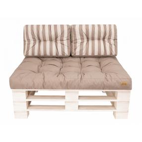 Lauko baldų pagalvių rinkinys Hobbygarden Leo LE1BEP9, balta/smėlio, 120 x 82 cm