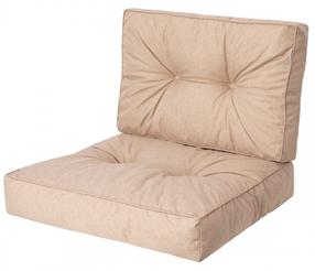 Lauko baldų pagalvių rinkinys Hobbygarden Kaja R2 KAJBEZ1, šviesiai ruda, 39 x 59 cm