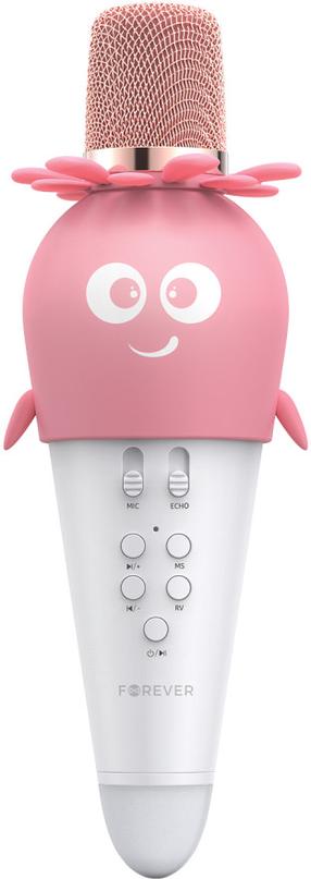 Belaidis mikrofonas Forever Bloom AMS-200, sidabro/rožinė