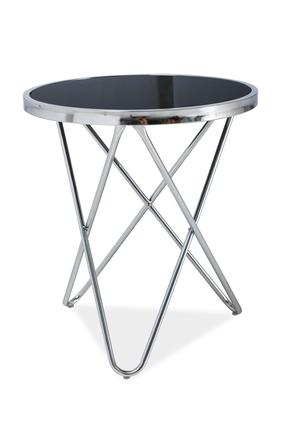 Žurnalinis staliukas Loft Fabia C, sidabro/juodas, 45 cm x 45 cm x 50 cm