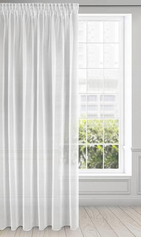 Dieninė užuolaida Ella Line Sylvia, baltos, 135 cm x 270 cm