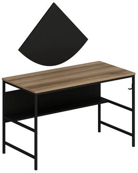 Rašomasis stalas Kalune Design Greta 4481, rudas/juodas