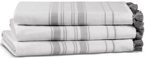 Vonios rankšluostis Foutastic One Side Striped 581CAN1339, pilkas, 90 cm x 50 cm