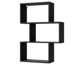 Sieninė lentyna Evertti, juoda, 20 cm x 80 cm x 108 cm