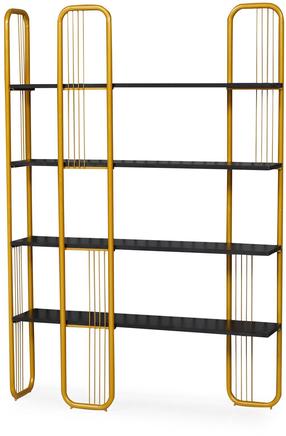 Pastatoma lentyna Kalune Design Sierra 379VLV1309, aukso/juoda, 28 cm x 125 cm x 180 cm