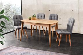 Valgomojo stalas Kalune Design Retro 1192, ąžuolo, 80 cm x 130 cm x 75 cm