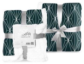 Pledas KEU-012, balta/tamsi turkio, 150 cm x 200 cm