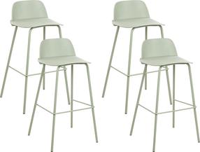 Kėdžių rinkinys Beliani Mora, matinė, žalia, 35 cm x 48 cm x 90 cm, 4 vnt.