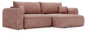 Kampinė sofa - lova Polak Meble Next Legacy 14, rožinė, 152 x 274 cm x 88 cm