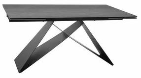Valgomojo stalas išskleidžiamas Westin Pietra di Savoia, juodas/pilkas, 160 - 240 cm x 90 cm x 77 cm