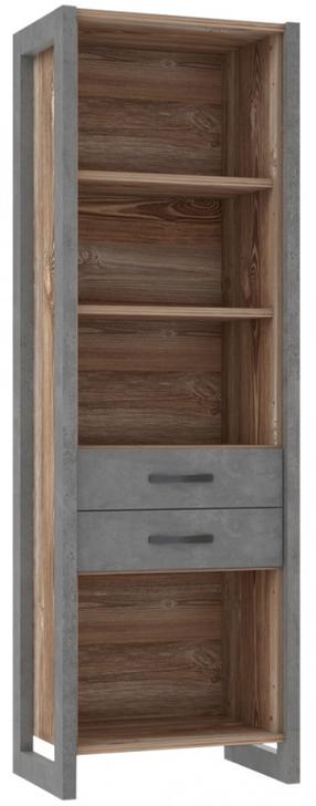 Pastatoma lentyna Forte Note NTER711-C475, pilka/tamsaus ąžuolo, 43.1 cm x 67.7 cm x 205.4 cm