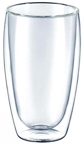  Dvigubo stiklo stiklinių rinkinys Ambition Mia Latte, skaidri, 0.45 l