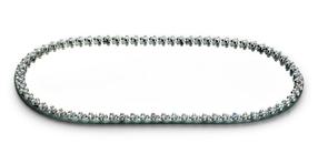 Padėklas Mondex Margot Silver, stiklas, 1 cm, sidabro