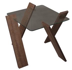 Kavos staliukas Kalune Design Roman Mini, ąžuolo/tamsiai ruda, 57 cm x 57 cm x 41 cm