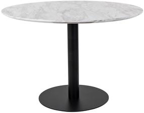 Valgomojo stalas House Nordic Bolzano, balta/juoda/marmuro, 110 cm x 70 cm x 75 cm