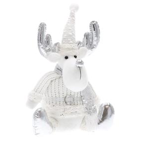Dekoracija, „Elnias“ Springos Reindeer CA0331, 37 cm, balta