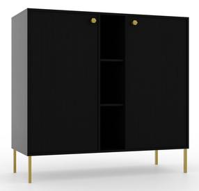 Komoda ADRK Tili, juoda, 40.8 cm x 100.2 cm x 80 cm