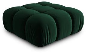 Pufas Micadoni Home Bellis Velvet, tamsiai žalia, 94 cm x 94 cm x 39 cm