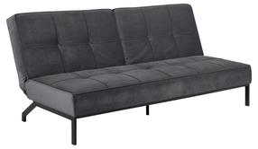 Sofa-lova Perugia VIC 28, juoda/tamsiai pilka, 198 x 95 cm x 87 cm