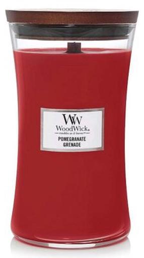 Žvakė, aromatinė WoodWick Pomegranate, 120 h, 610 g, Raudona